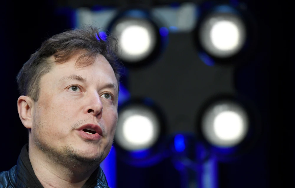 Tesla and SpaceX Chief Executive Officer Elon Musk speaks at the SATELLITE Conference and Exhibition in Washington on March 9, 2020. (AP)