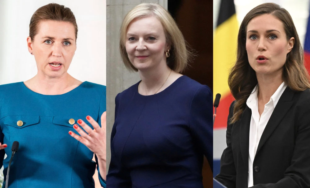 (From L to R) Danish Prime Minster Mette Frederiksen, British Prime Minister Liz Truss and Finland's Prime Minister Sanna Marin. (Agencies)