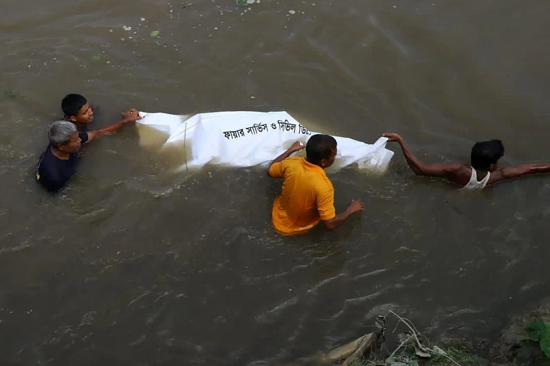 The boat was carrying around 90 people, of whom around 50 were pilgrims on their way to the centuries-old Hindu temple for a major festival, according to Bangladesh police. (AFP)