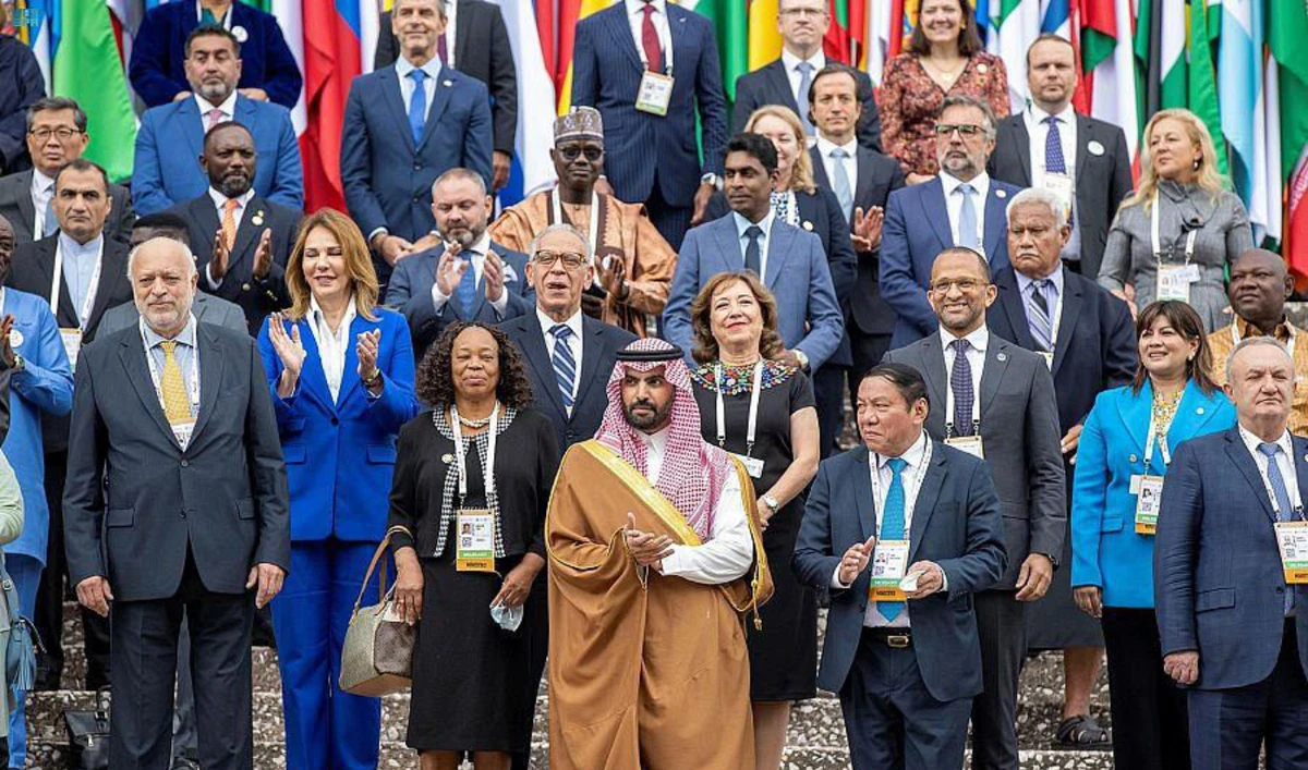 Saudi Arabia’s Minister of Culture Prince Badr bin Abdullah bin Farhan headed the Kingdom’s delegation to MONDIACULT 2022. (SPA)