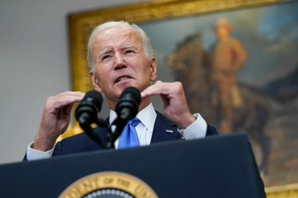 President Joe Biden speaks about the ongoing federal response efforts for Hurricane Ian at the White House in Washington on Sept. 30, 2022. (AP)