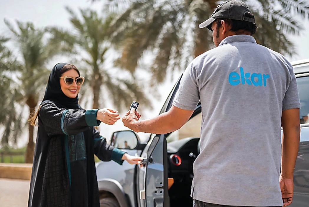 Car-sharing firm ekar operates across seven cities with a fleet of 2,300 vehicles and 250,000 users in Saudi Arabia and the UAE. (Supplied)