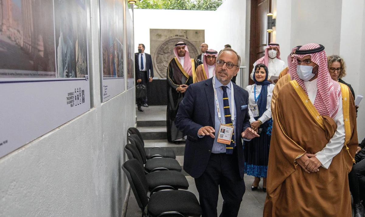 Saudi Minister of Culture Prince Badr bin Abdullah bin Farhan has participated in the opening of the International Alliance for the Protection of Heritage in Conflict Areas in Mexico City. (SPA)