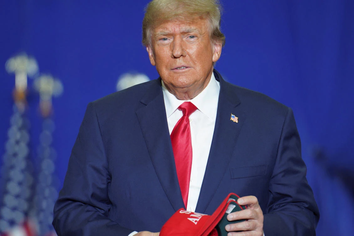 Former U.S. President Donald Trump speaks during a rally in Michigan on October 1. (File/Reuters)