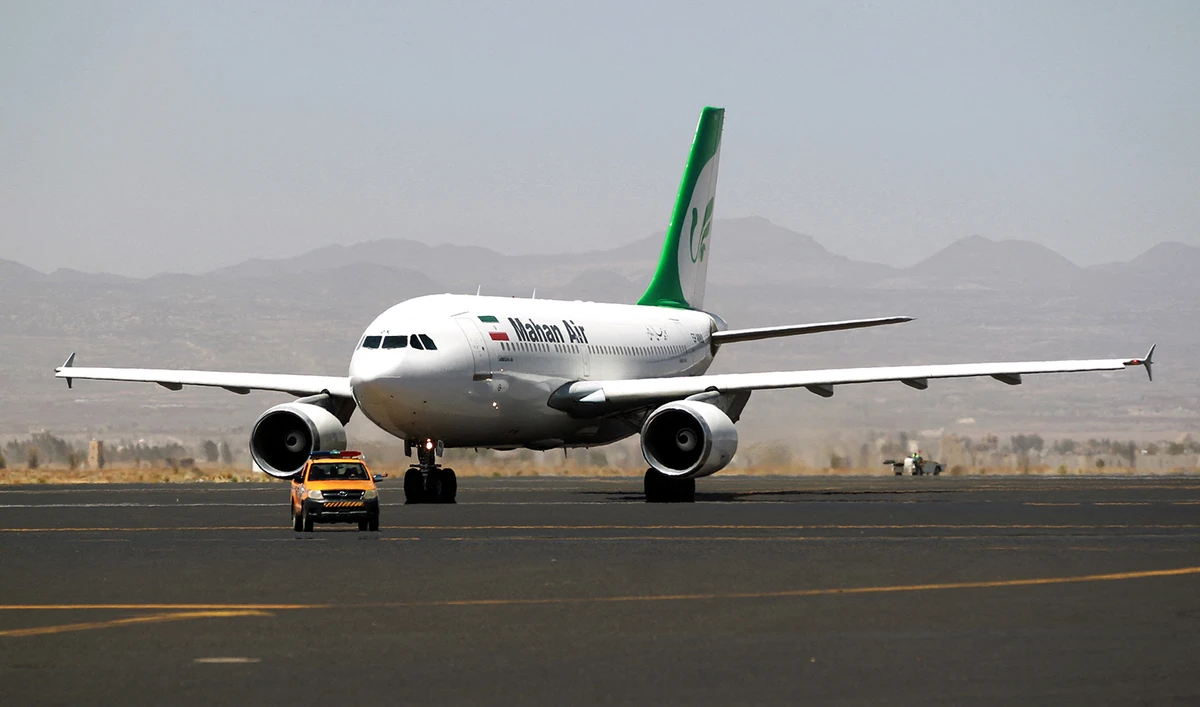 A file photo of an Iranian airliner aircraft Mahan Air at Sanaa International Airport in Yemen on March 1, 2015. (AFP/File)