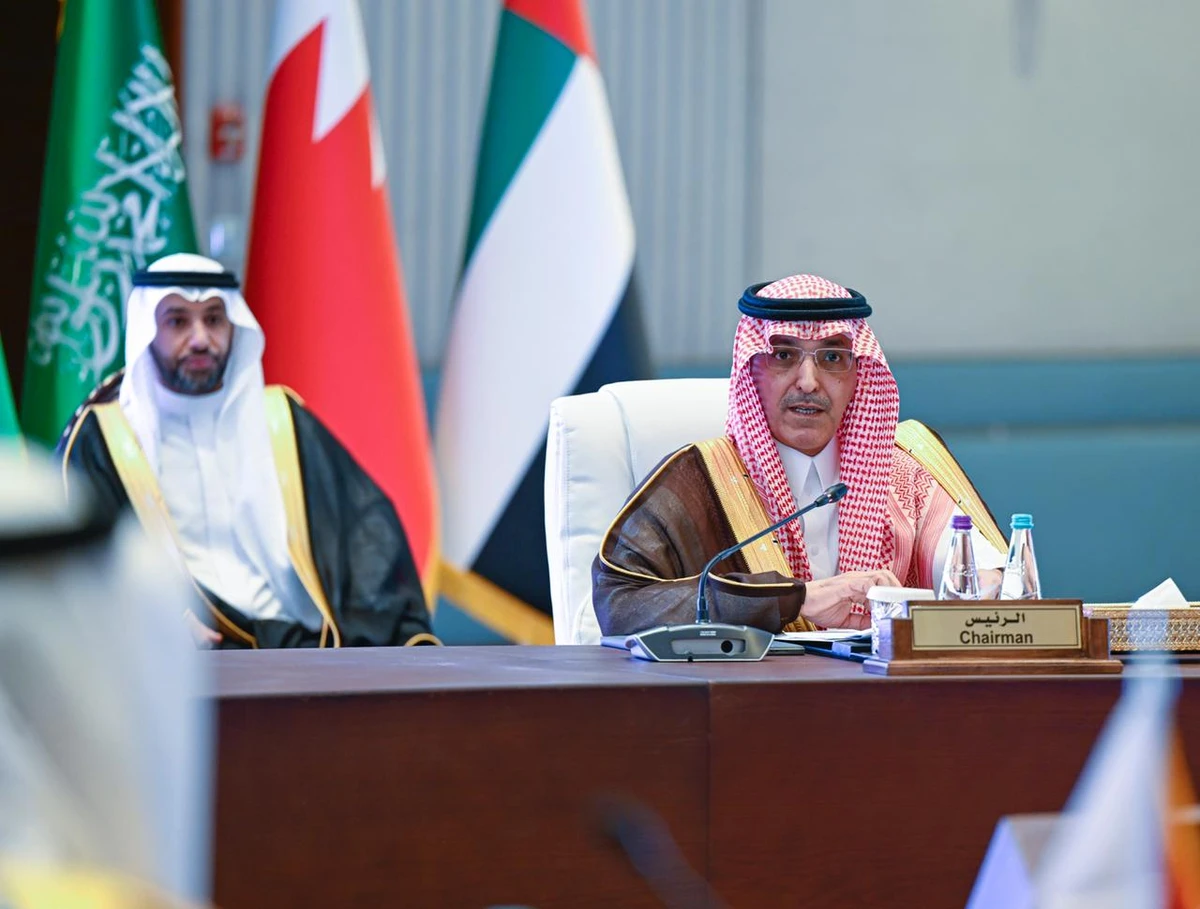 Saudi Finance Minister Mohammed Al-Jadaan speaks at the 117th Meeting of the GCC Financial and Economic Cooperation Committee in Riyadh on Monday. Supplied