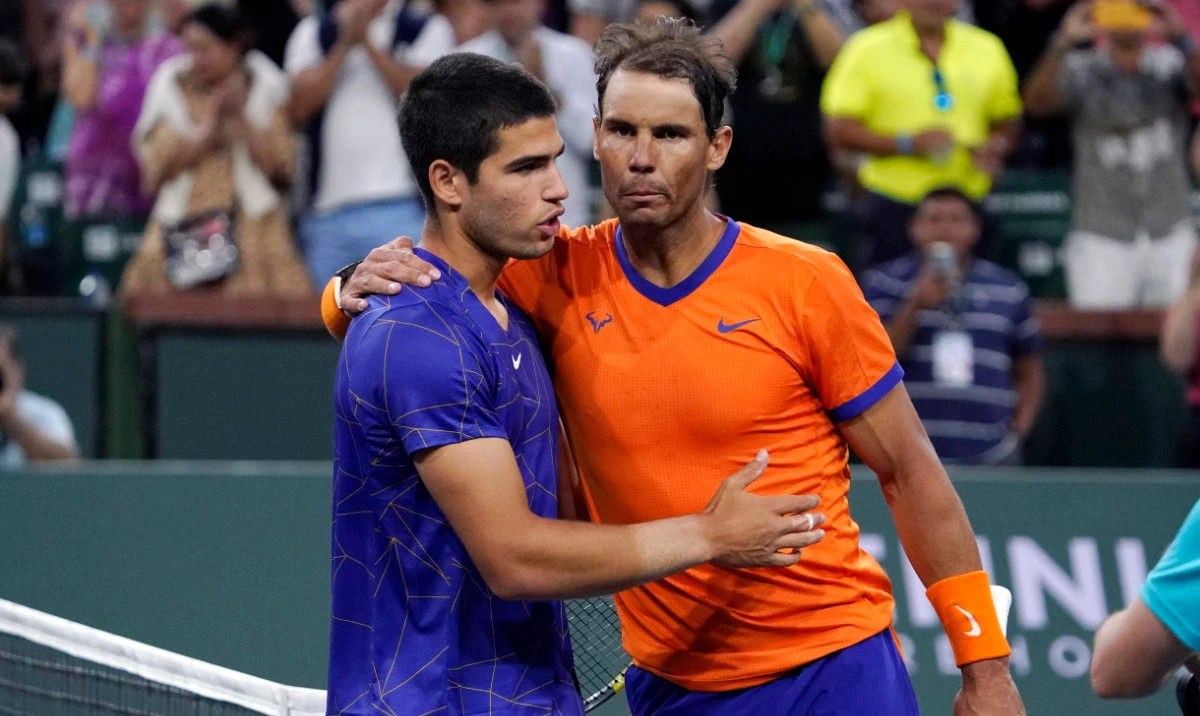 No. 1 Carlos Alcaraz and No. 2 Rafael Nadal are the first countrymen to top the ATP rankings in 22 years. (File/AP)