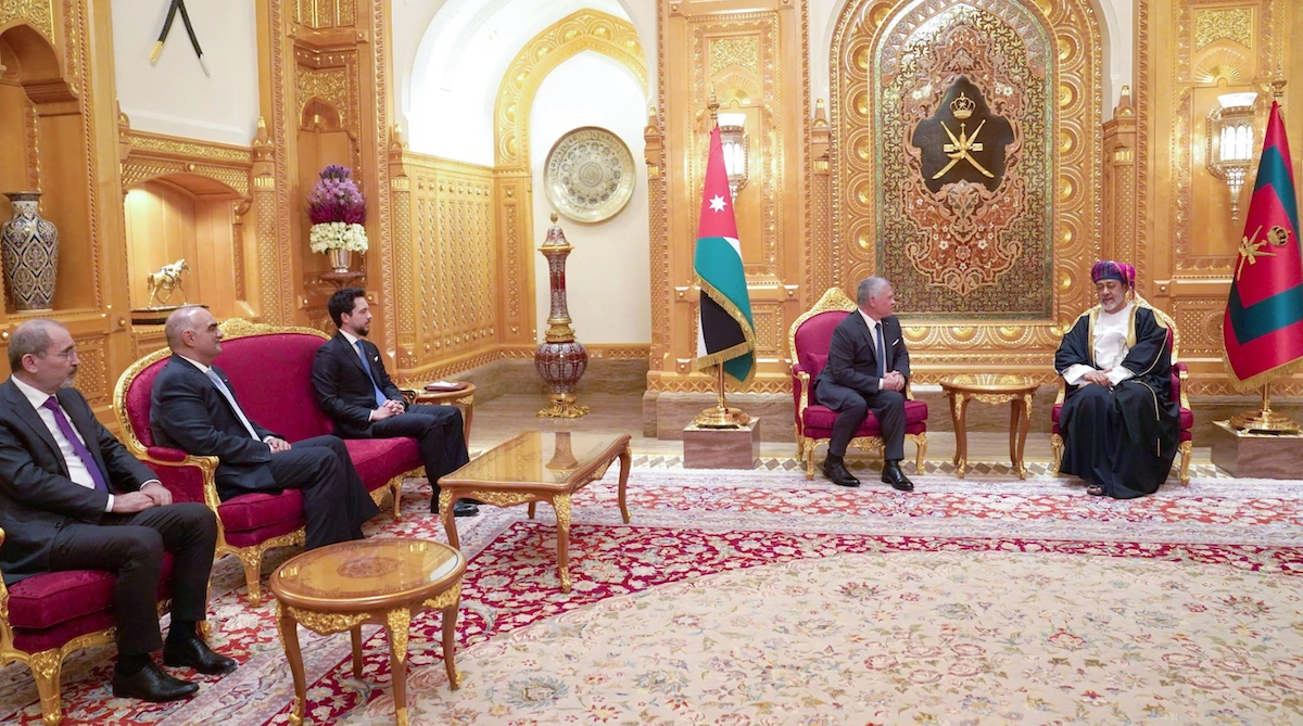 Jordan’s King Abdullah meets with sultan in Oman