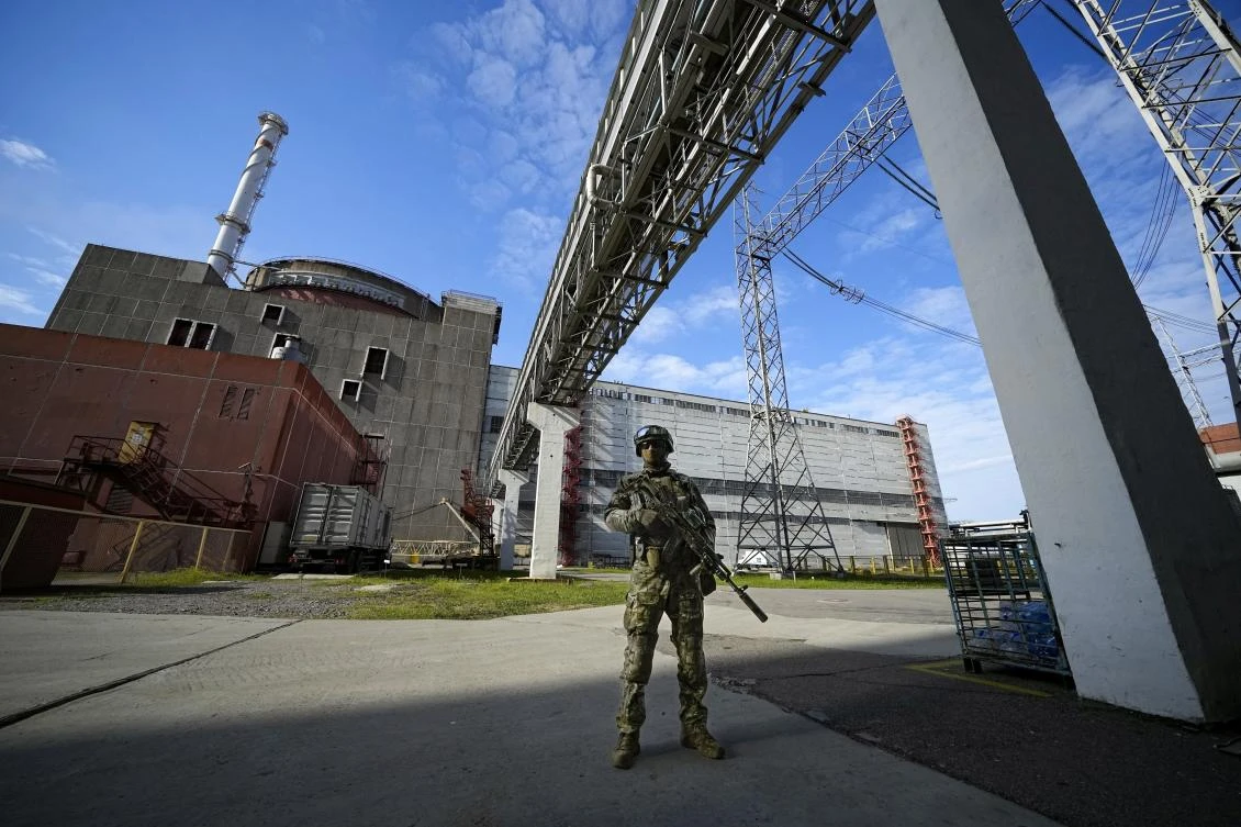 The Zaporizhzhia Nuclear Power Station is Europe’s largest nuclear facility. (AP)