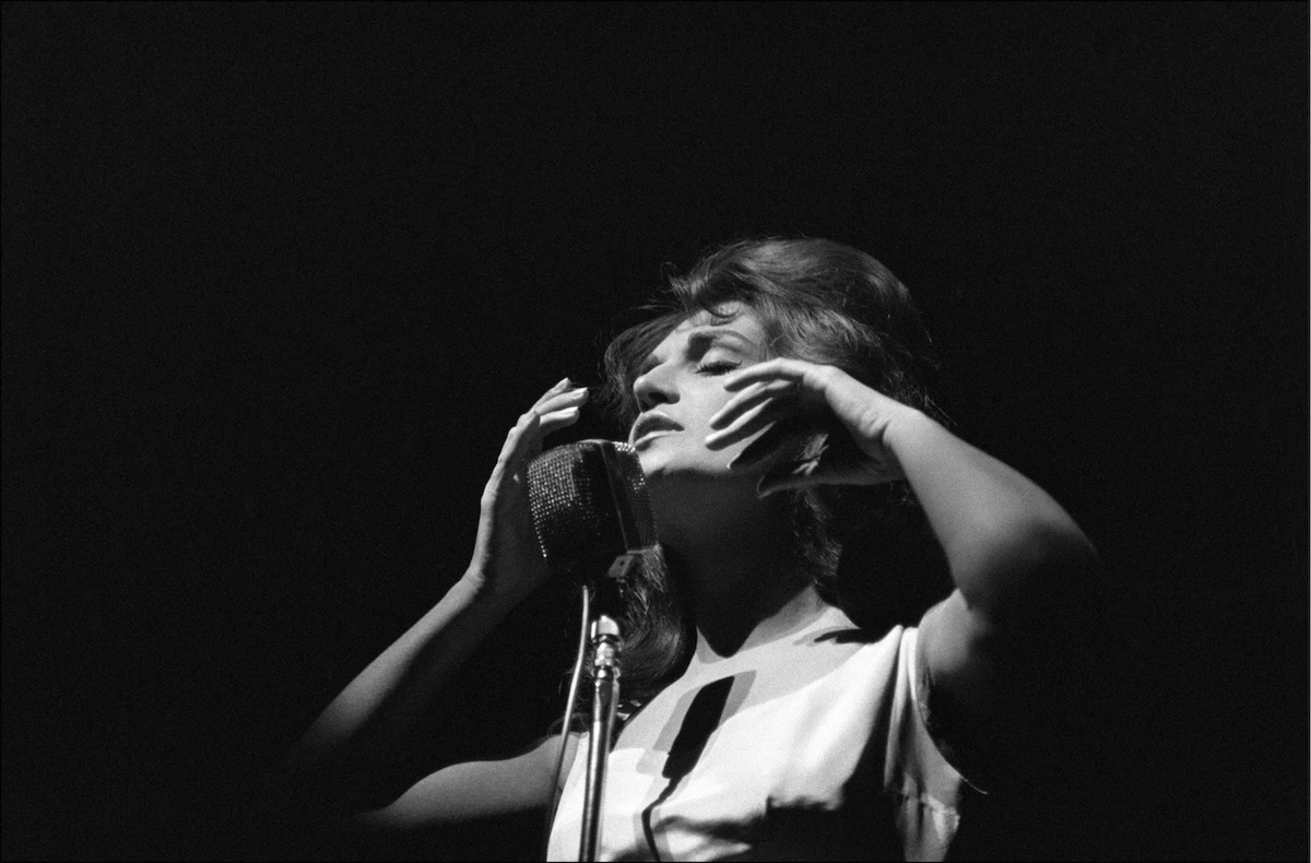 Dalida on stage at the Olympia in Paris, France in December, 1961. (Supplied)