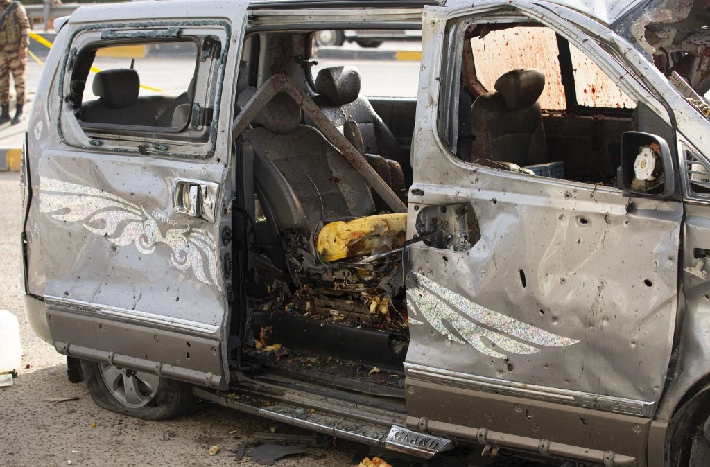 An explosive device attached to the bottom of the car detonated. (File/AFP)
