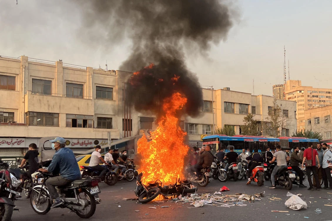 Iran has been torn by the biggest wave of social unrest in almost three years, which has seen protesters, including university students and even young schoolgirls chant "Woman, Life, Freedom". (File/AFP)
