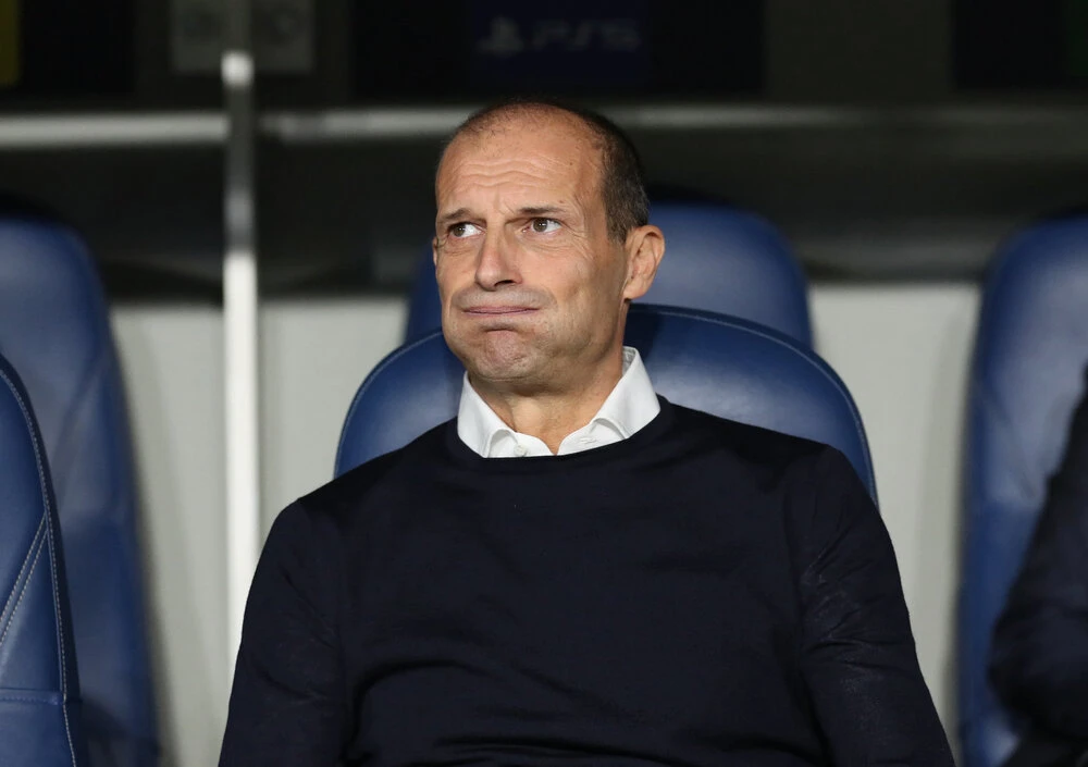 Juventus coach Massimiliano Allegri before their Champions League match against Maccabi Haifa at Sammy Ofer Stadium, Haifa on Tuesday. (Reuters)