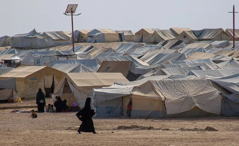Al-Hawl refugee camp on the southern outskirts of the town of Al-Hawl, close to the Syria-Iraq border, northern Syria, Oct. 17, 2019. (Wikimedia Commons)