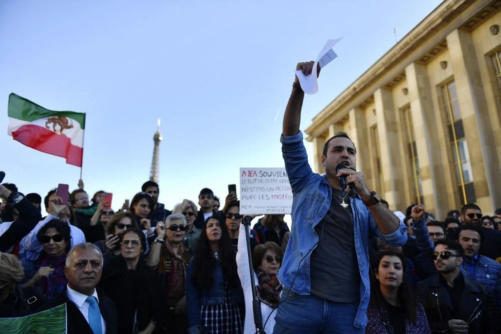 Macron on Wednesday said France “stands by” the protesters in Iran. (AFP)