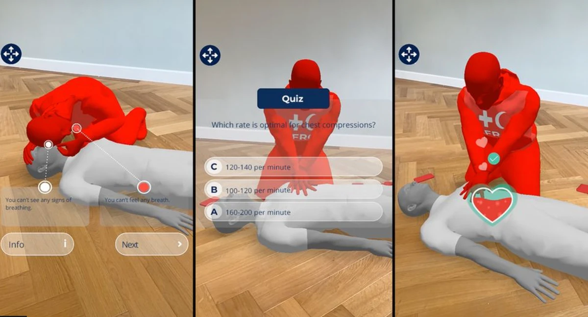 Snapchat augmented reality lens to teach users CPR