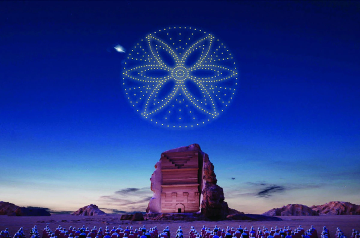 400 drones fly over ancient city of Hegra in ‘Silence of Light’ show