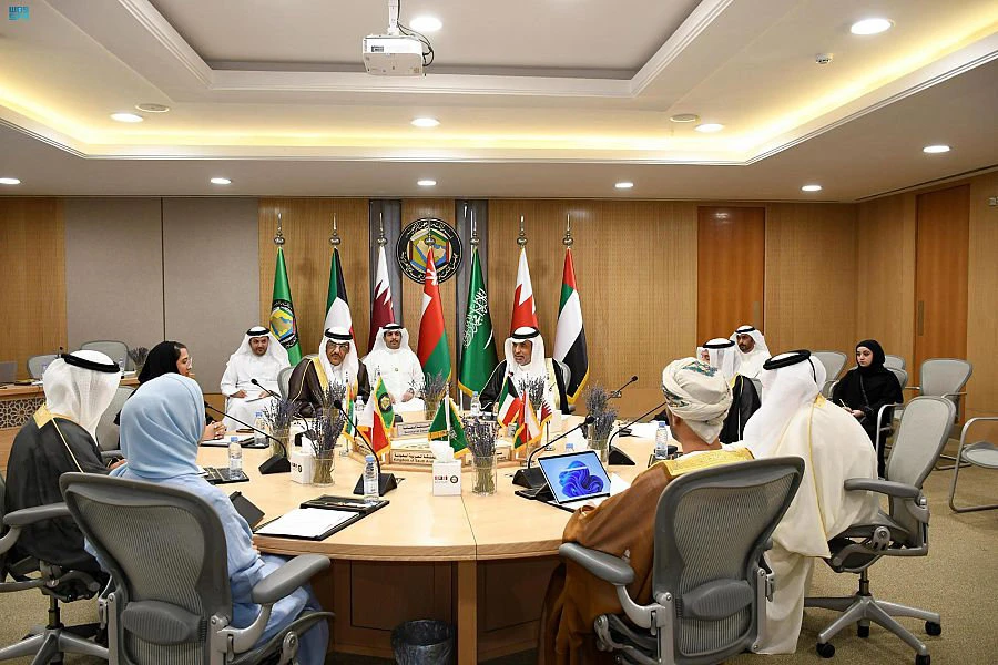 Participants in the 20th GCC meeting of undersecretaries responsible for antiquities and museums attend a meeting in Riyadh. (SPA)