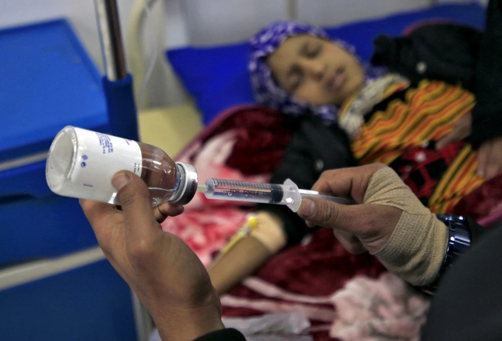 The children were receiving treatment for leukemia at a hospital in the city under the militia’s siege. (File/AFP)