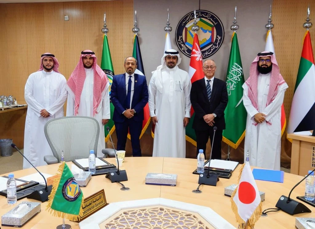 Japanese Ambassador to Saudi Arabia Iwai Fumio at the Secretariat General of the Gulf Cooperation Council meeting in Riyadh. (Twitter: IwaiFumio)