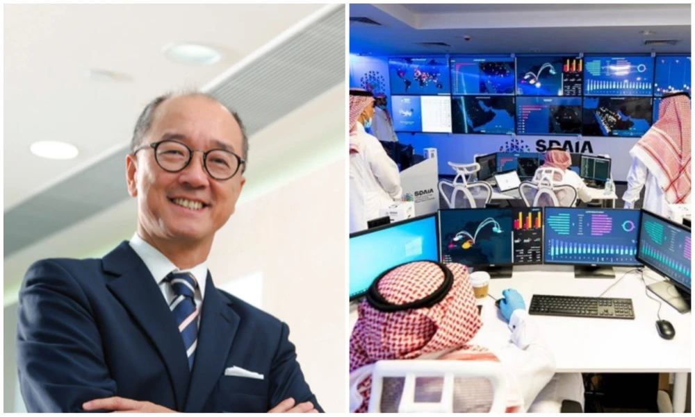 Professor Tony Chan (L) was speaking to the first episode of the AI Summit Podcast program about Saudi Arabia’s leading AI credentials. (KAUST/SDAIA)
