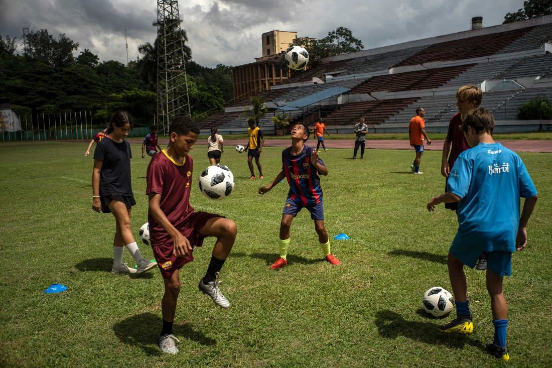 Soccer coaches across Cuba are training dozens of players as part of a new program to elevate the sport's profile and status in a country that last qualified for the FIFA World Cup in 1938. (AP)