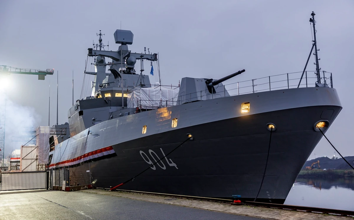 The Egyptian Navy’s newly delivered MEKO A-200 frigate Al-Aziz. (© thyssenkrupp AG)