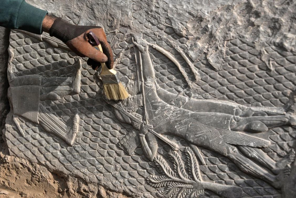 Ancient carvings discovered at iconic Iraq monument bulldozed by Daesh