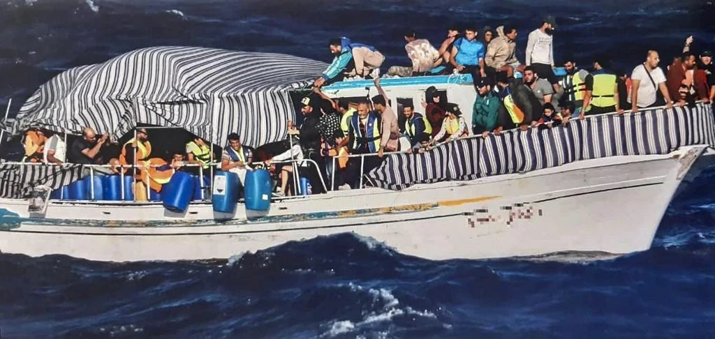 Thousands of migrants heading to the eastern Greek islands are increasingly opting to take larger boats, such as sailboats and yachts. (Hellenic Coast Guard/AFP)