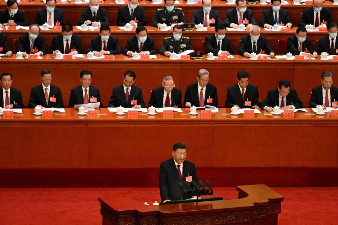 Chinese leader Xi Jinping’s hold on power is expected when the new leadership of the Communist Party is unveiled Sunday. (AFP)