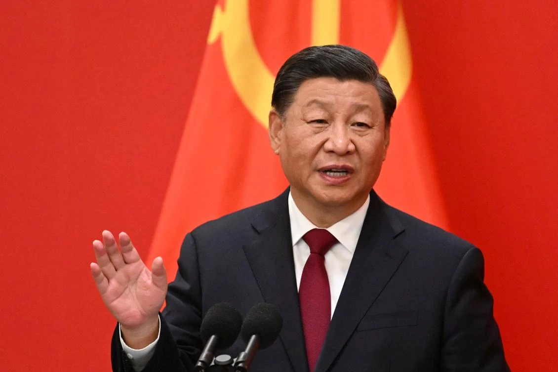 China's President Xi Jinping urged party members to steel themselves against numerous challenges including a hardening geopolitical climate. (AFP)