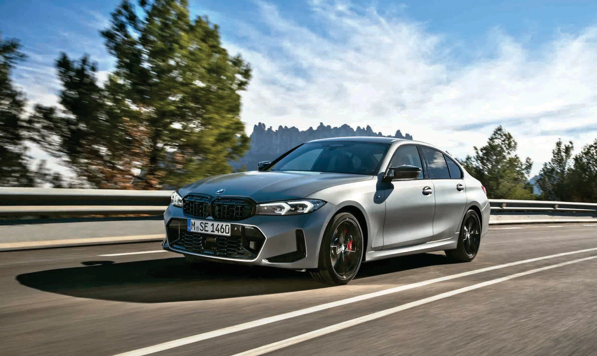 The sporty appearance of the new BMW 3 Series Sedan gives the car a strong visual presence. (Supplied)