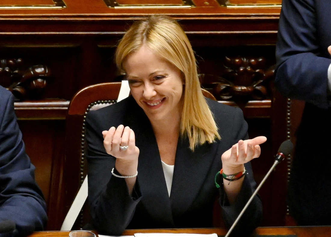 Giorgia Meloni was earlier sworn in as Italy’s first far-right female premier. (File/AFP)
