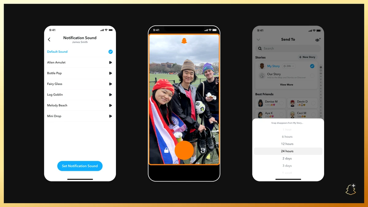 The new features include Custom Story Expiration, which will let subscribers set Snaps on their story to expire after one hour or up to one week. (Supplied)