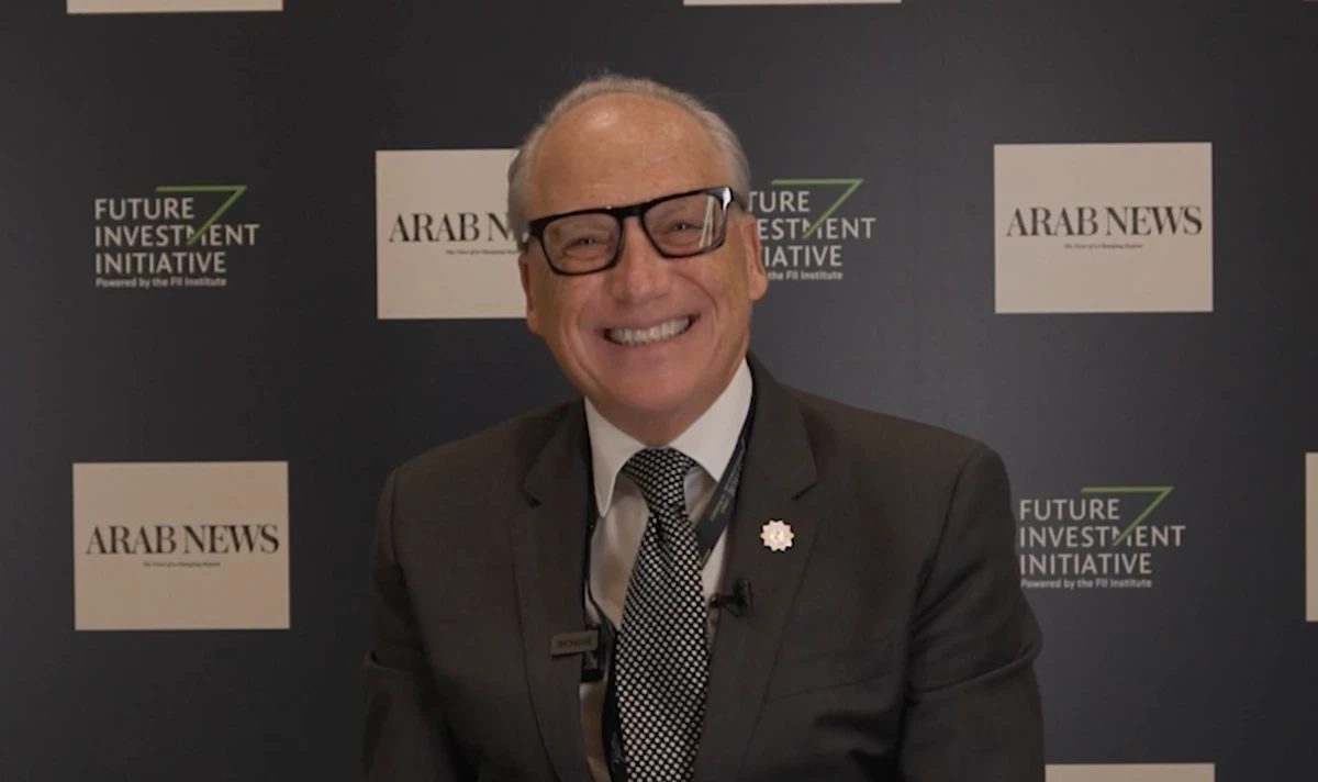 Jerry Inzerillo, group chief executive officer of Diriyah Gate Development Authority, speaks to Arab News at the FII in Riyadh. (Screenshot)