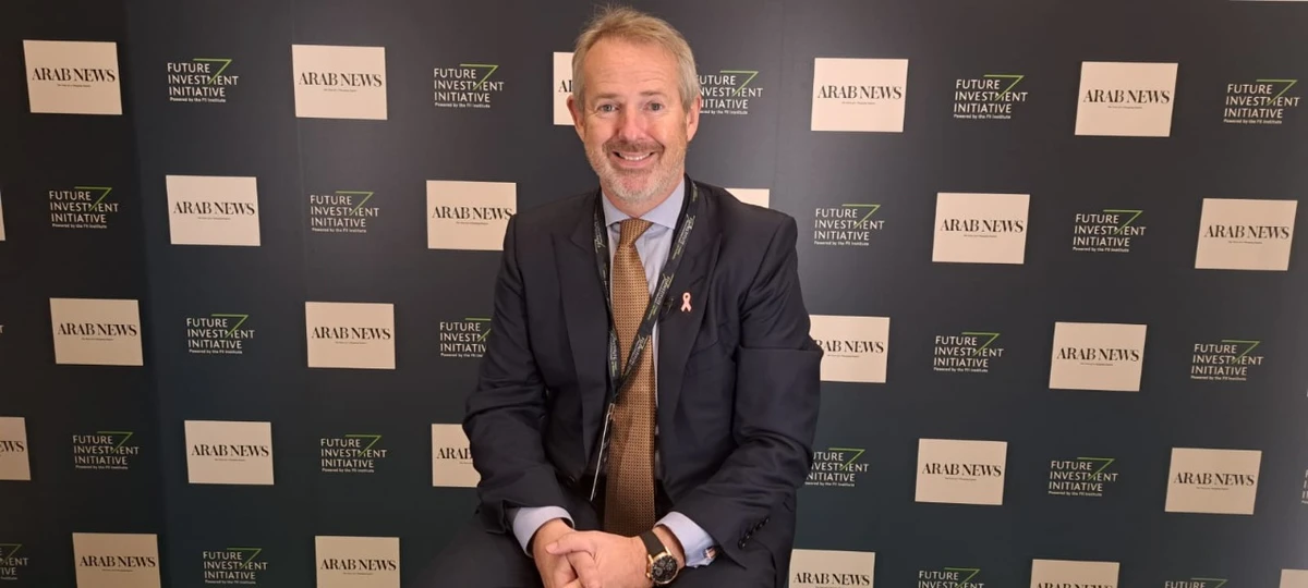 ROSHN CEO David Grover speaking to Arab News (AN)