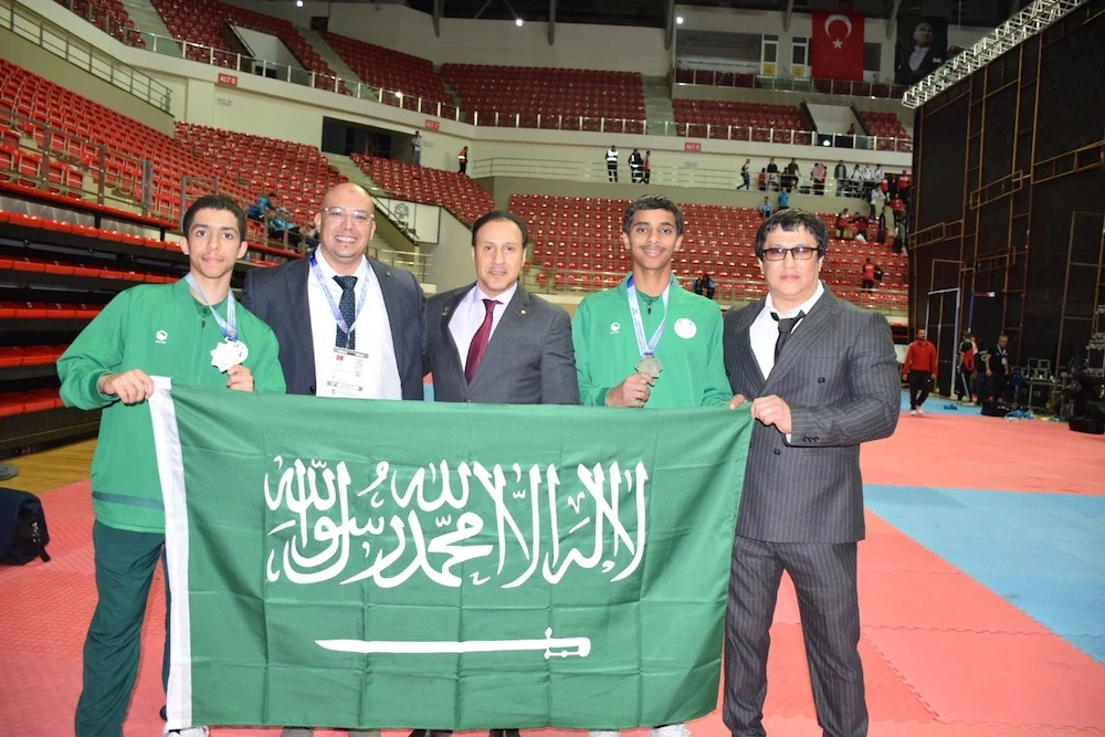 The Saudi karate team ended its participation at the 12th World Junior and U21 Karate Championships in Konya, Turkiye with three gold medals and two silver medals. (Supplied)
