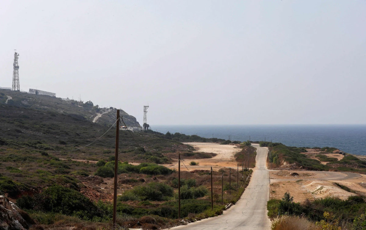 view of the coastal road of Naqura, the southernmost Lebanese town by the border with Israel. (AFP)