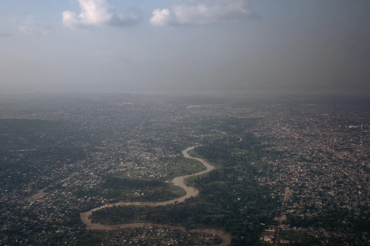 An aerial sunset view of Kinshasa, capital city of the Democratic Republic of Congo. (AFP file)