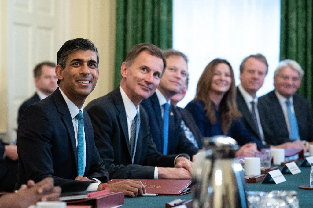 PM Rishi Sunak and Chancellor Hunt will have to contend with the loss of trust in the Conservative Party (File/AFP)