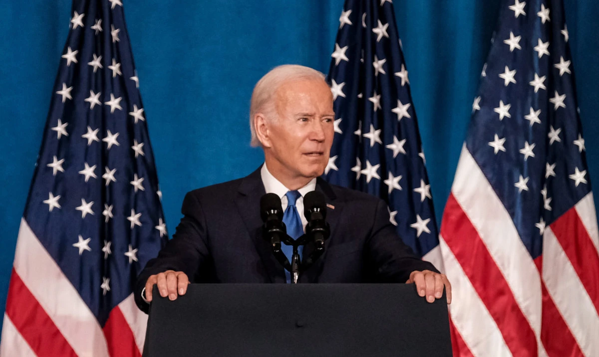 US President Joe Biden delivers remarks on preserving and protecting Democracy at Union Station on November 2, 2022 in Washington, DC. (AFP)