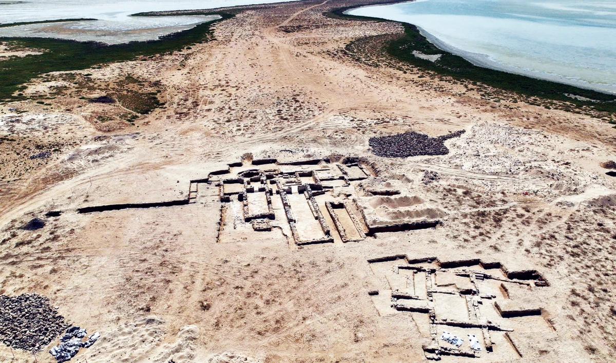 The ancient monastery uncovered on Siniyah Island in Umm Al-Quwain. (AP)