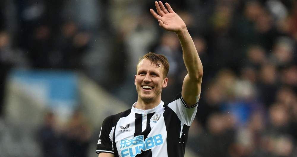 Dan Burn is a “model of consistency,” said the Newcastle manager. (AFP/File)