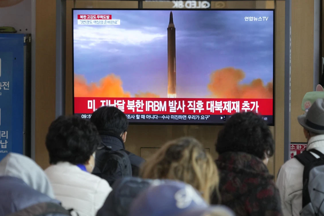North Korea fired dozens of missiles and flew warplanes toward the sea last week in protest of massive US-South Korean air force drills. (AP)