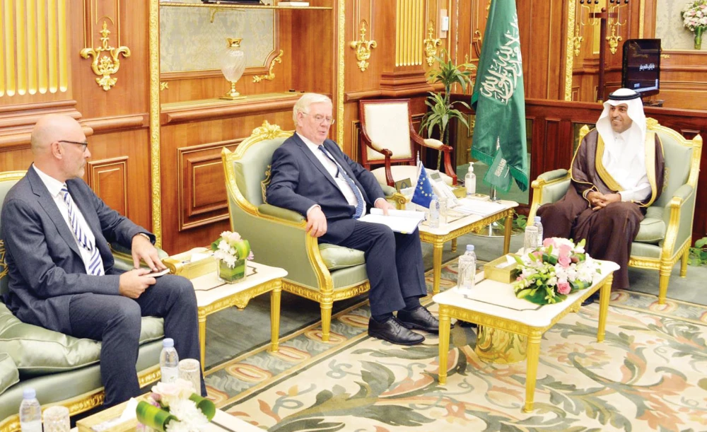 Deputy speaker of Shoura Council receives EU Special Representative for Human Rights in Riyadh