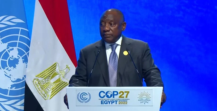 South Africa President Cyril Ramaphosa (Screenshot)