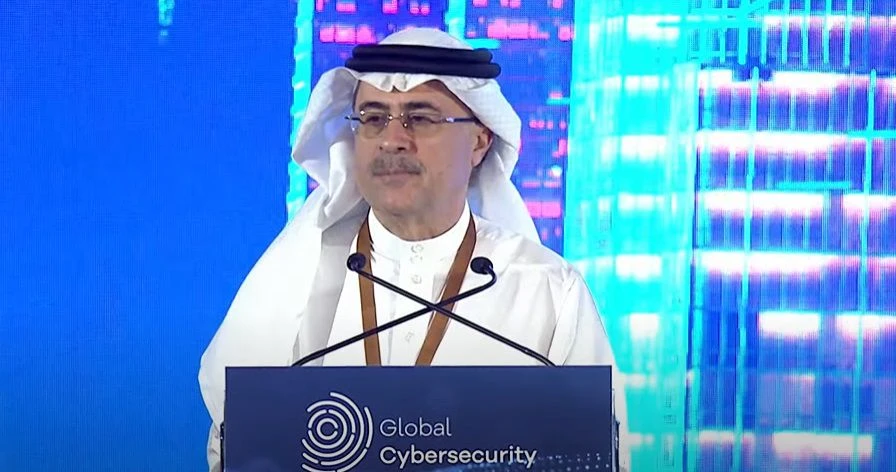 Amin Nasser, CEO and president of Saudi Aramco speaking at the Global Cybersecurity Forum in Riyadh. (Supplied)