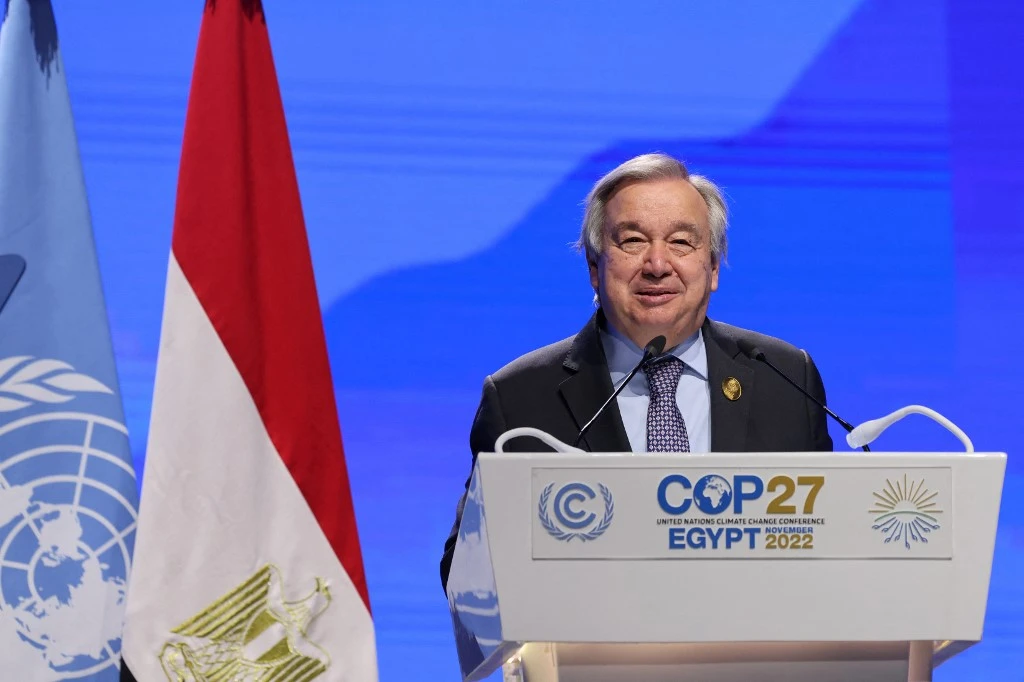 Guterres was due to give the opening address at a session with former US Vice President Al Gore on tracking carbon emissions. (AFP/File)