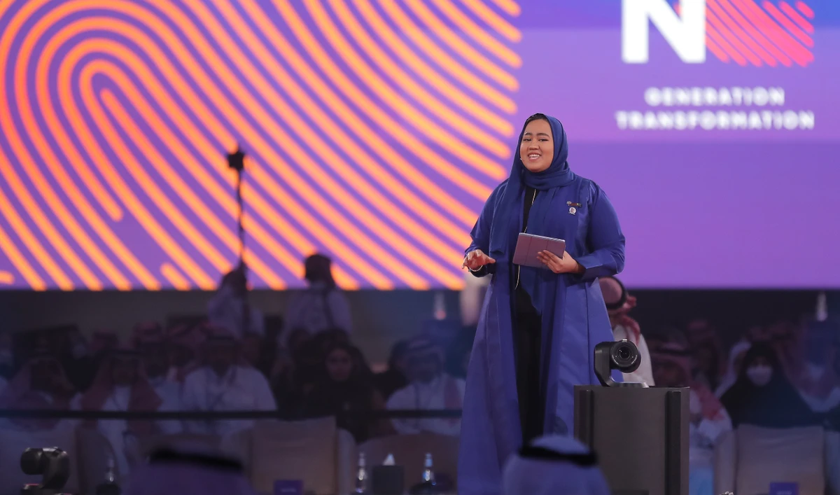 Senior research manager at Misk Foundation Amani Alkhiami discussed this year's Misk Global Forum theme of “Generation Transformation” and its ambitions in creating global impact through intergenerational conversations. (Supplied)