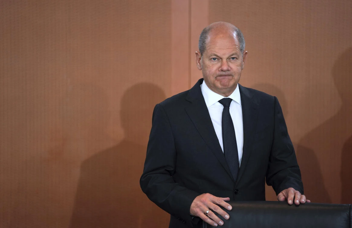 German Chancellor Olaf Scholz said the ongoing protests in Iran had evolved into a fight for freedom and justice. (AP)